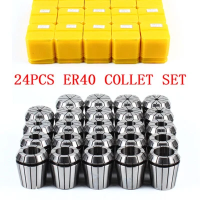 24Pcs ER40 Collet Set Metric Size High Precision Spring Clamping Collets - Image 1 of 4