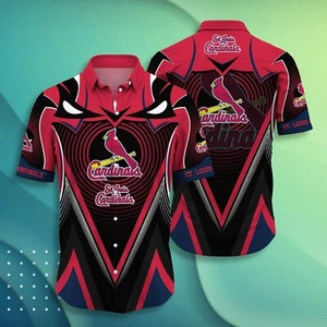 St. Louis Cardinals Coastal Breeze Hawaiian Shirt - Picture 1 of 2