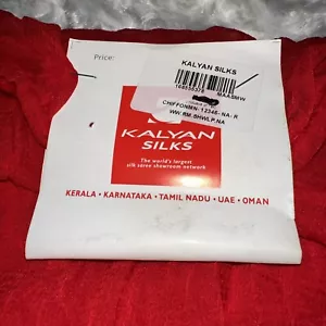 Beautiful Red Silk Super Sized Kalyan Silk Scarf Pashmina - Picture 1 of 4