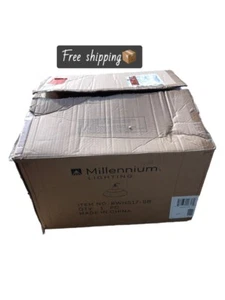 NeW- Millennium One Light Warehouse Shade Satin Metal Black 9. 25" RWHS17-SB - Picture 1 of 2