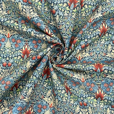 William Morris Fabric - Snakeshead Cotton Percale Craft Dressmaking Fabric - Image 1 of 4