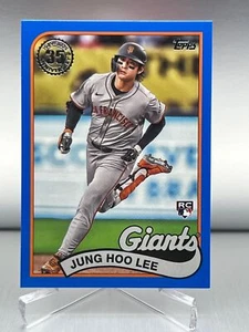 2024 Topps UPDATE JUNG HOO LEE 1989 TOPPS BLUE PARALLEL GIANTS RC 89US28 - Picture 1 of 2