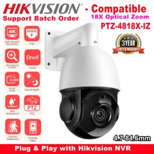 HIK Compatible 360° 4K 8MP 18X Zoom PTZ Security Speed Dome POE IP Camera - Picture 1 of 22