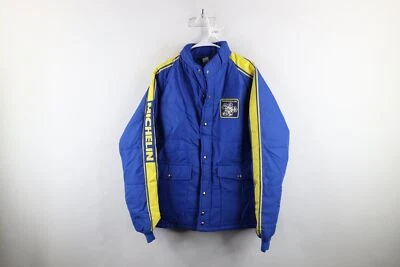 Vtg 70s Swingster Mens Large Spell Out Michelin Tires Full Zip Puffer Jacket USA - Image 1 of 4