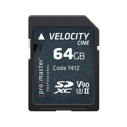 Promaster SDXC 64GB Velocity CINE Memory Card 4K 2000X UHS-II U3 V90 #7412 - Image 1 of 1