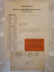 1920 American Auto Association Contest Board mit Registrierungskarte New York RAR - Bild 1 von 4