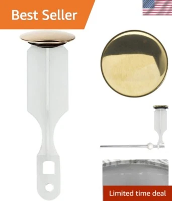 Rolha de drenagem pop-up elegante de 2 furos em latão polido - protege contra tamancos - Imagem 1 de 4