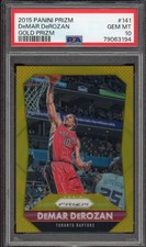2015-16 Prizm DeMar DeRozan Gold Prizm #/10 PSA 10