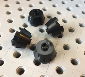 LEGO Negro 2x2 Redondo Negro Fez Ladrillo Truncado Cono Nuevo Lote de 4 - Imagen 1 de 2