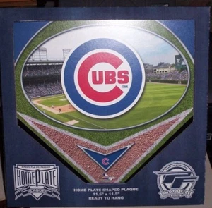 CHICAGO CUBS MLB 11.5X11.5 Licensed Home Plate Plaque - Picture 1 of 5