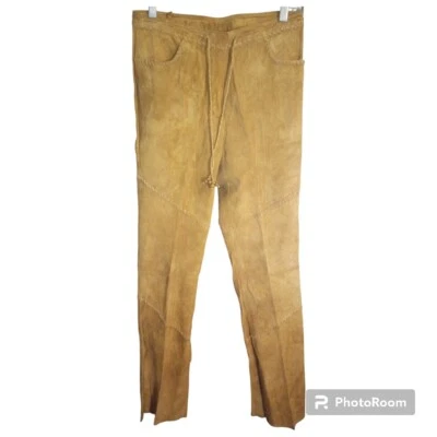 Pantalón Wilson Cuero Corte Bota con Costuras Exteriores y Cinturón Cuentas Foto 1 de 4