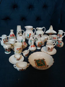 Job Lot Bundle Crested Ware Goss, Arcadian, Carlton, Shelley, Fairy Ware 28 pcs - Picture 1 of 19