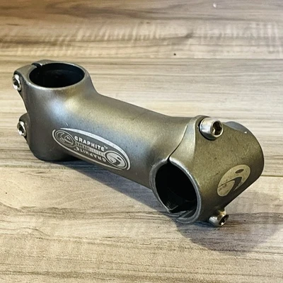 90s Trek Icon Graphite Series Threadless MTB Stem 110 5 Degree 25.4 Gray - Image 1 of 4