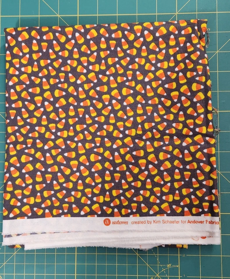 Telas Andover maíz caramelo 1 yarda, fondo gris, de mi alijo Foto 1 de 1