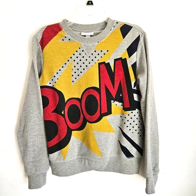 Sudadera 3.1 Phillip Lim para mujer pequeña gris cuello redondo boom gráfico ropa de calle Foto 1 de 4