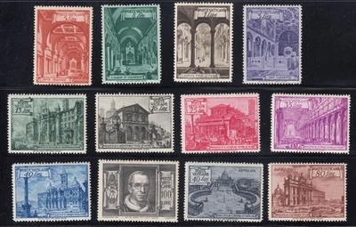 Vatican City 1949 Churches and Pius XII (12v) MNH - Image 1 of 2