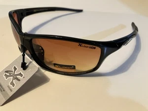 X Loop HD Sunglasses 8XHD337402 Amber Brown Lens 3374 Gloss Black - Picture 1 of 13