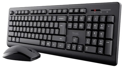 Primo Wireless Keyboard & Mouse Deskset, Black - 25436 - Image 1 of 4