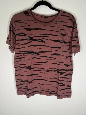 Camiseta MONROW marrón negro cebra talla S festival cómoda oversize Foto 1 de 4