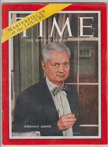 June 30th 1958 Time Magazine " Sherman Adams: Masterpieces of the Louvre " - Imagen 1 de 1