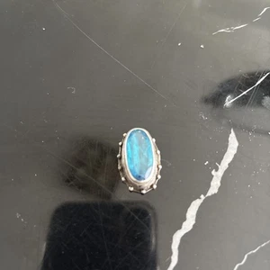 Vintage Ring Setting Tested Silver Aquamarine Stone ?for Repurposing - Picture 1 of 6