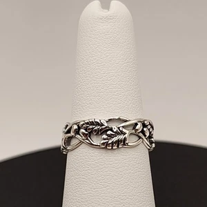 NUEVO ANILLO DE VIDES FLORALES DE PLATA DE LEY 925 talla 6 - Imagen 1 de 12