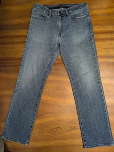34 Heritage Jeans Charisma Homme 35x32 Bleu Moyen Lavé Classique Denim Droit - Photo 1/17