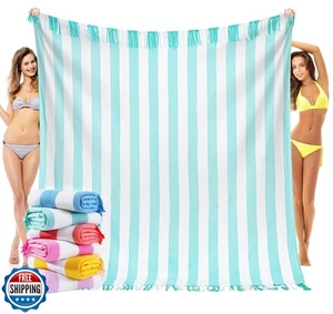Oversized Giant Turkish Beach Towel Blanket Extra Large XXL Lightweight Quick - Picture 1 of 5