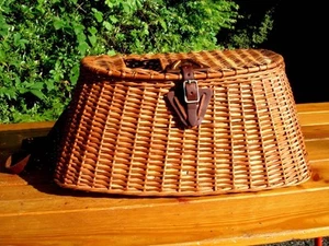 Rare Vintage L.L.Bean Split Willow Creel Made in USA Fishing Basket JAPAN JP - Picture 1 of 10
