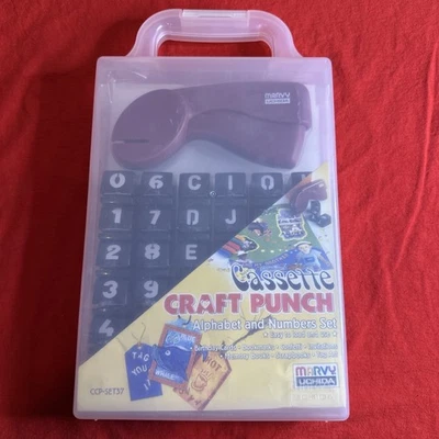 Marvy Uchida Cassette Craft Punch 36 Pc ABC 123 Letters Numbers CCP Set37 Case - Image 1 of 4
