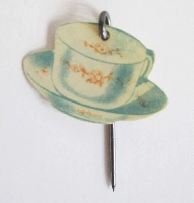 Vintage Advertising Tonic Moka Java Coffee Celluloid Dangle Stickpin 1920s - Image 1 of 4