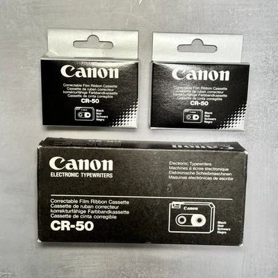 2 Pk Canon CR-50 Black Correctable Ribbon Cassette Typestar 80 90 - New & Sealed - Image 1 of 4