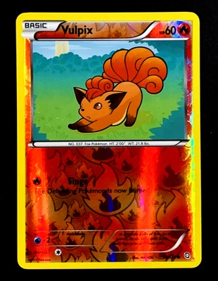 2012 Pokemon VULPIX Dragons Exalted REVERSE HOLO Black & White Set Card 18/124 - Image 1 of 4