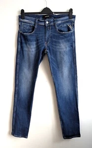 Replay Mens Zip Fly Slim Fit Stonewashed Denim Jeans Waist 34 Leg 32 - Picture 1 of 3