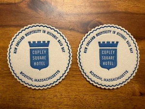 Copley Square Hotel Back Bay Boston MA Embossed Disposable Fabric Drink Coasters - Picture 1 of 7