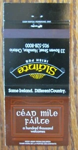 IRISH PUB MATCHBOOK MATCHCOVER: CEAD MILE FAILTE (HAMILTON, ONTARIO) -E8 - Picture 1 of 1