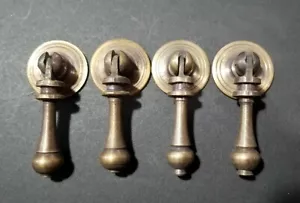 4 schöne verzierte Träne Tropfen Anhänger Messing Griff zieht mit starken Schrauben 2 3/4" #H3 - Bild 1 von 10