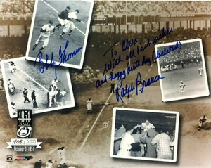 Bobby Thomson Ralph Branca handsigniert signed "To Alex" 8x10 Fotoaufnahme gehört - Bild 1 von 1