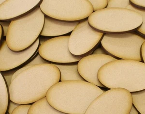 Bases de madera MDF ovaladas de 50 mm x 75 mm (x6) corte por láser - ENVÍO RÁPIDO #1 VENDEDOR DE EE. UU. - Imagen 1 de 3