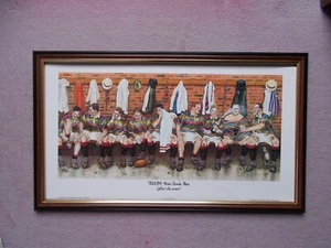 PRINTS BY JEDD LARGE SIZE FRAMED - RUGBY - NINE GENTLE MEN (AFTER THE STORM) - Picture 1 of 1