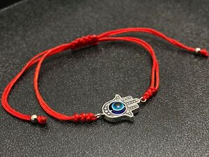 Hamsa Hand Red Cord KABBALLHA lucky Blue Evil Eye Kabbalah Bracelet Adjustable