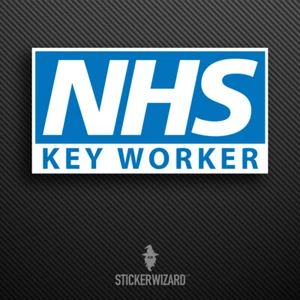 KEY WORKER - NHS Key Worker Sticker | Car Window Decal - Picture 1 of 1