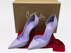 Christian Louboutin Iriza 100 4" Patent Pump Heels Lilac Smoke Size: 6.5 - Picture 1 of 9