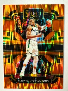 2023-24 Panini Select Giannis Antetokounmpo ORANGE Shock Prizm Card #60 Bucks! - Picture 1 of 3