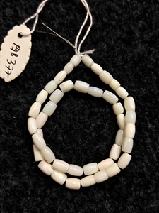 Vintage 15 inch Angel Skin Pink White Coral Necklace making barrel beads strand - Picture 1 of 4