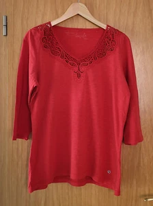 ***S.OLIVER***rotes Shirt***Spitze***3/4 Arm***Gr. 38*** - Bild 1 von 5