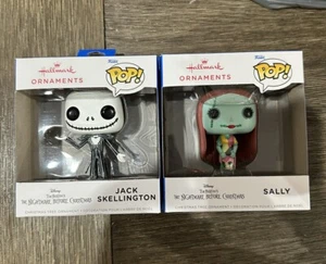 Nightmare Before Christmas Hallmark Funko Pop 2022 Ornament Sally & Jack NEW - Picture 1 of 3