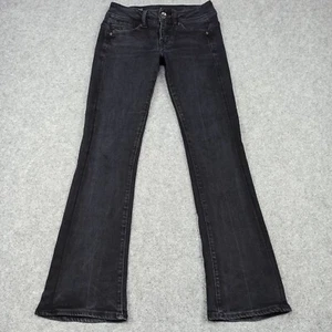 Jeans G-Star RAW da donna bootcut W26 L30 neri grigio scuro midge midge taglio medio svasato - Foto 1 di 12