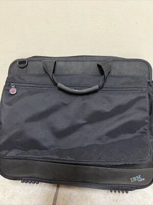De colección IBM ThinkPad Negro 16" Portátil Retro Computadora Estuche de Transporte Bolsa de Mensajero Foto 1 de 4