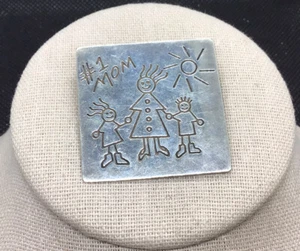 Vintage Sterling 925 Southwestern #1 Mom House Mom/Children Pendant/Pin X389 - Picture 1 of 4